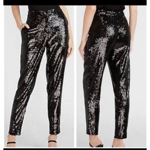 NWT express high rise ankle sequin pants